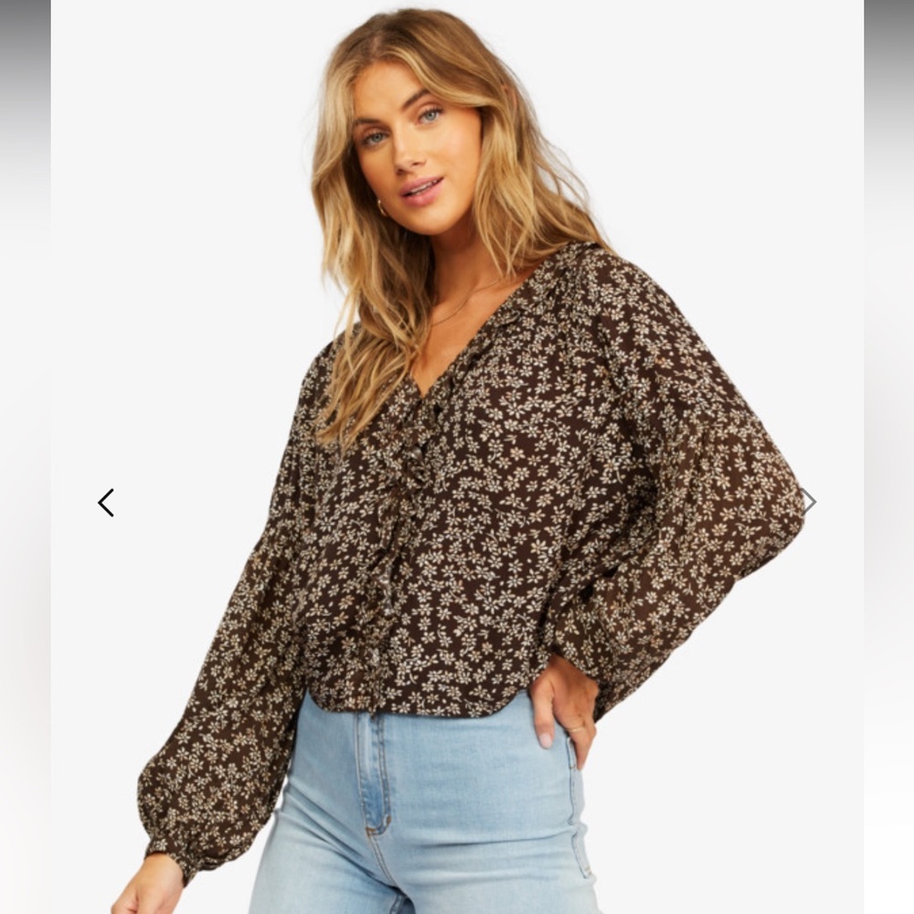 Billabong Meant to Be Ruffle Blouse